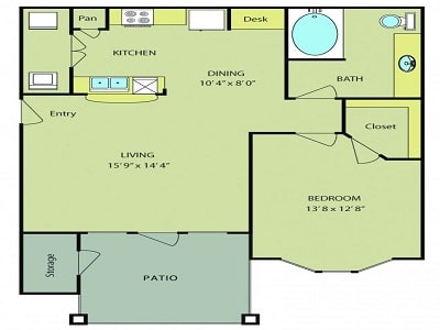 one bedroom apartment for rent
